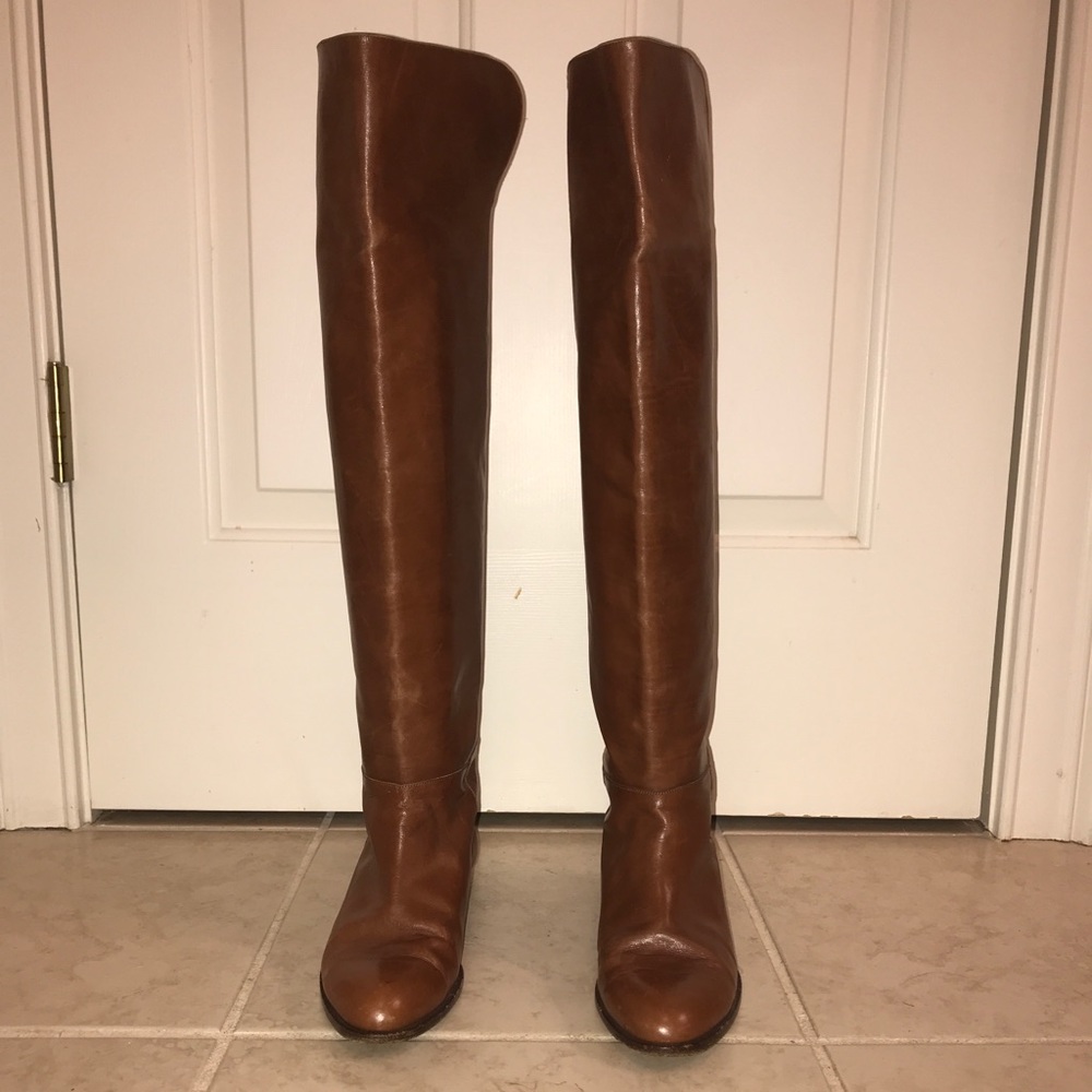 Vintage saddle Manolo riding boots size 39